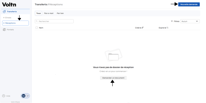 Recevoir des fichiers ou des dossiers depuis votre plateforme de partage_01-1